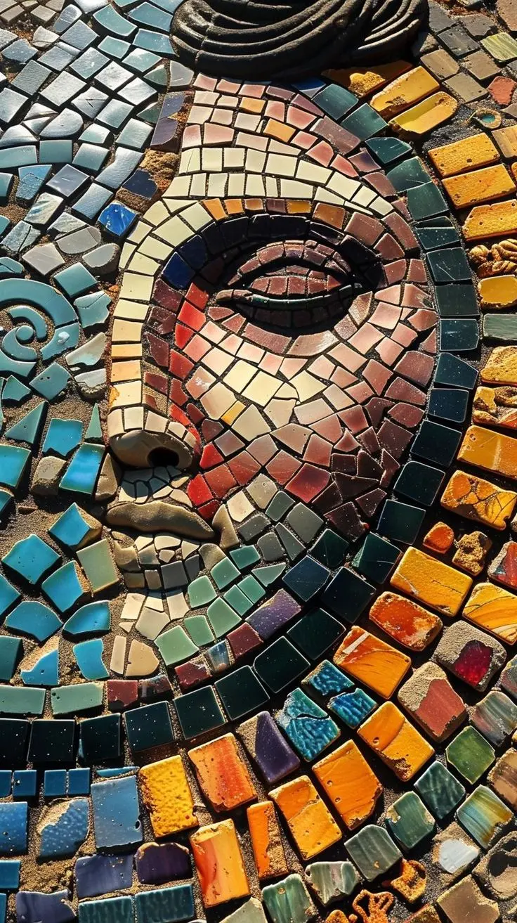 موزاییک مناسب حیاط ساختمان