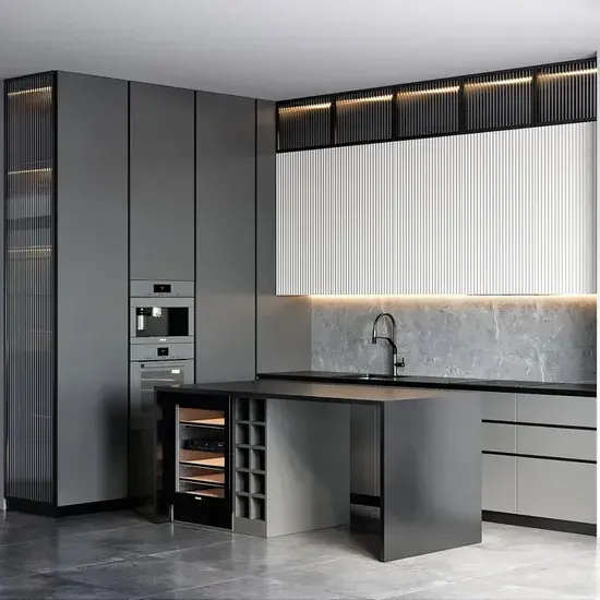 کابینت آشپزخانه با سطح لمینت و طراحی مدرن
