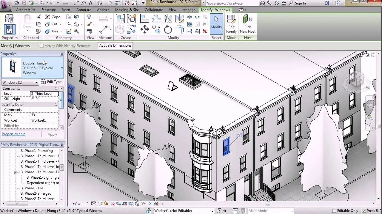 نمونه‌ای از رندرینگ‌های سه‌بعدی در Revit برای دکوراسیون داخلی